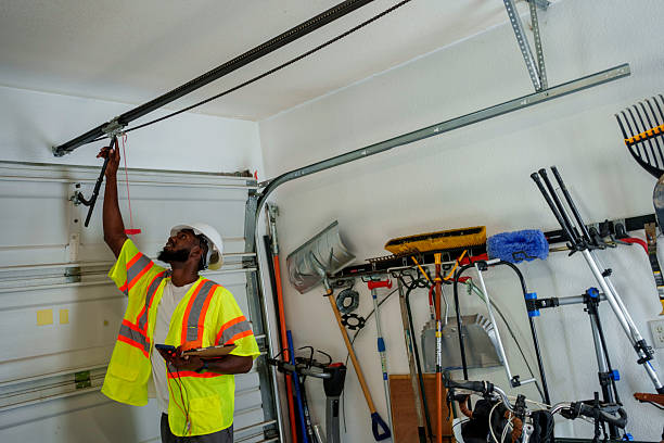 Professional Garage Door Roller Replacement technician working in Bertsch-Oceanview, CA